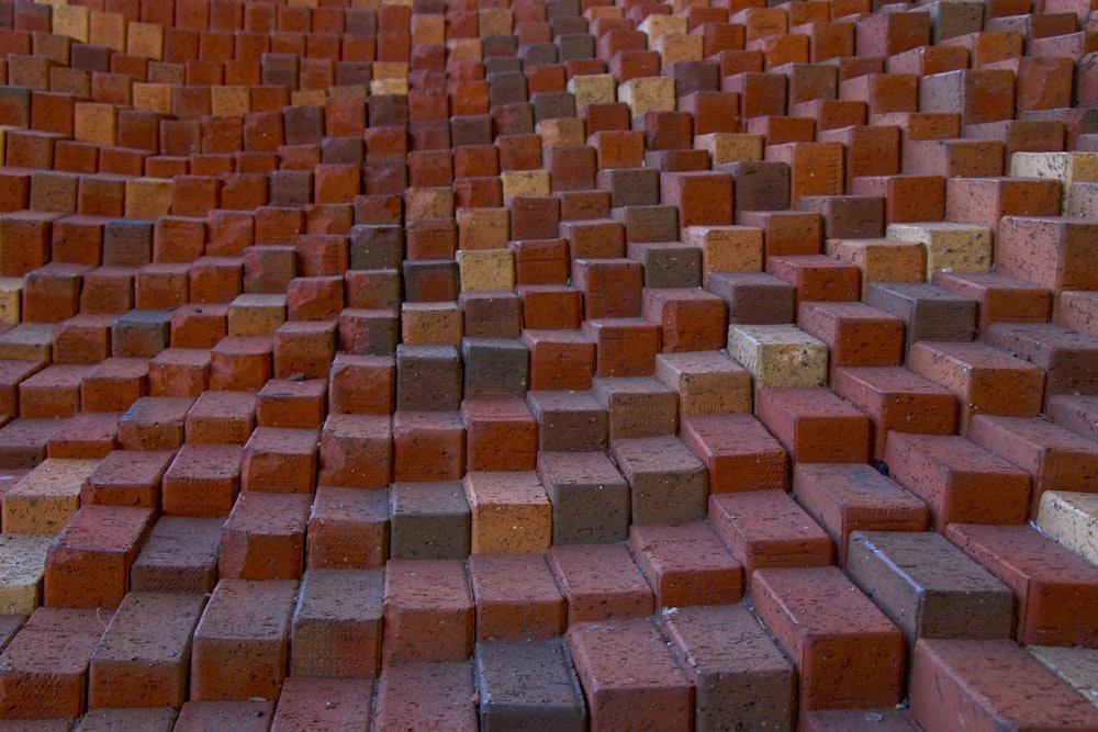 brown and gray concrete bricks