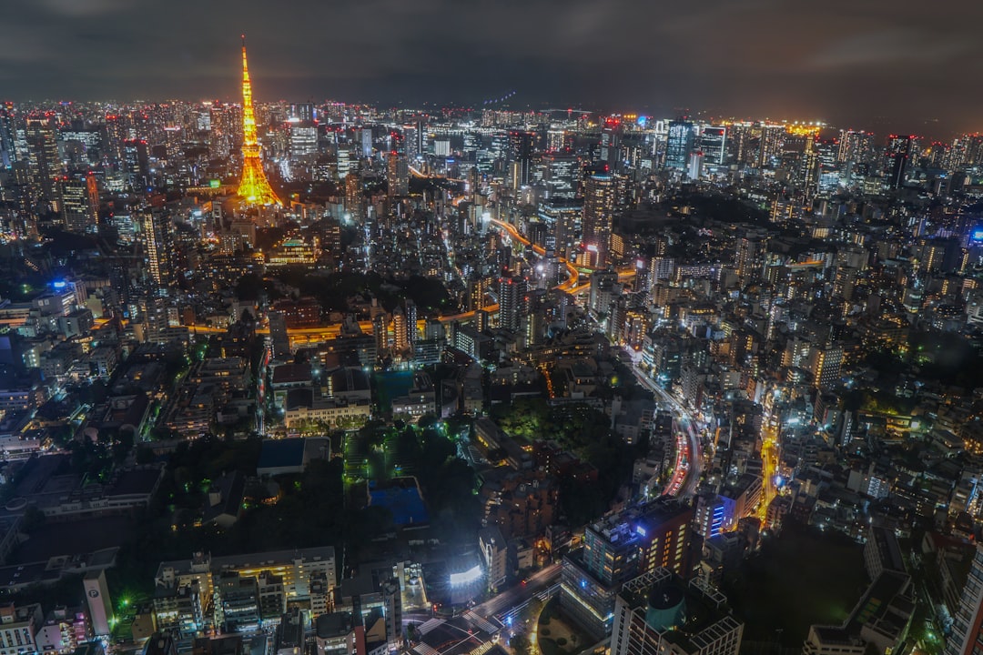 cityscape at night time