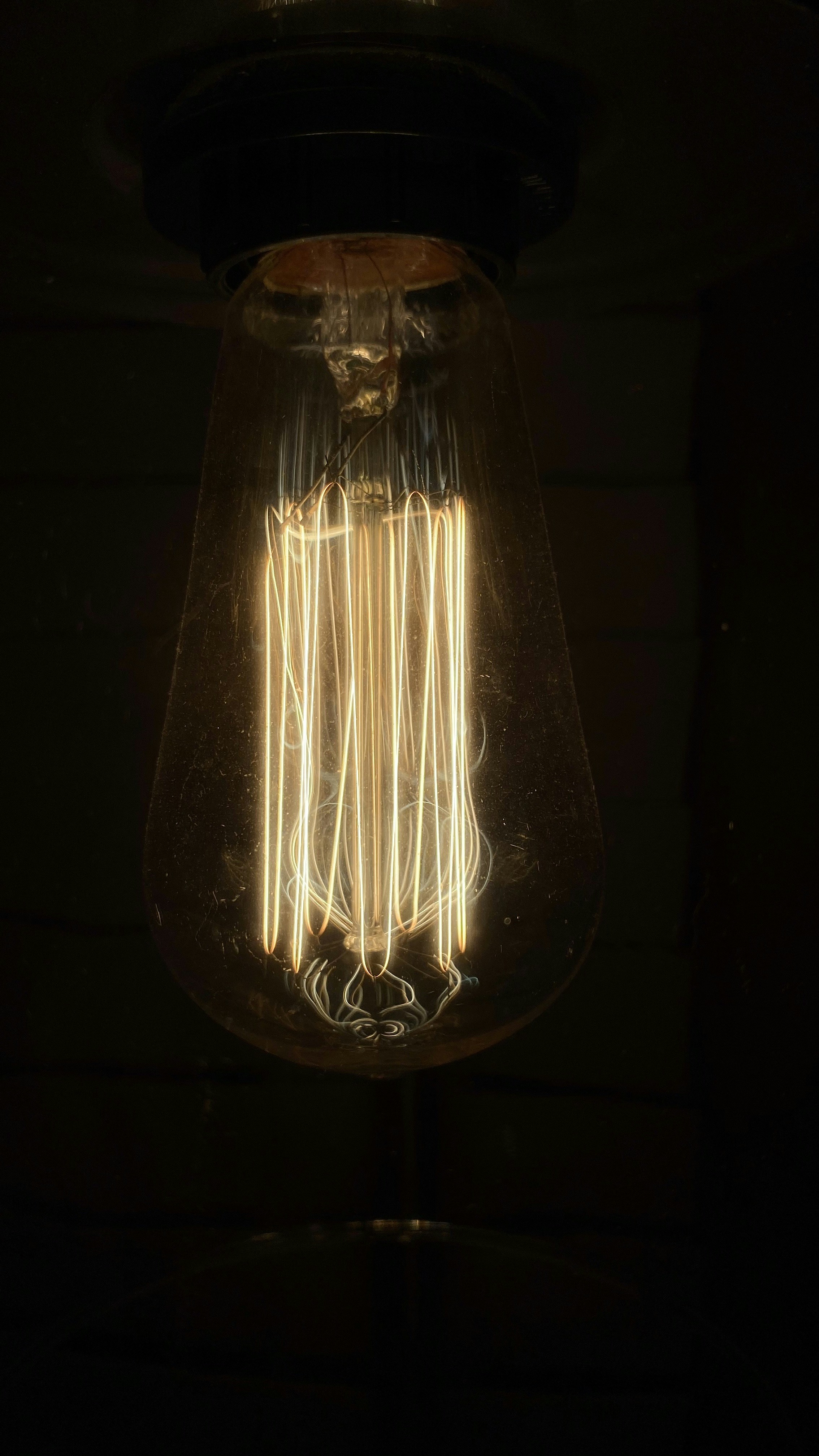 turned on light bulb