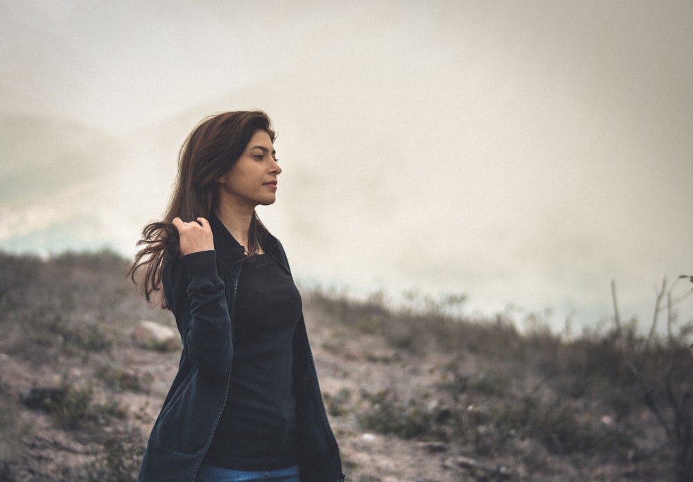 woman wearing black blazer