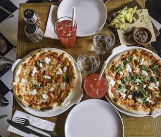 pizza on white ceramic plate