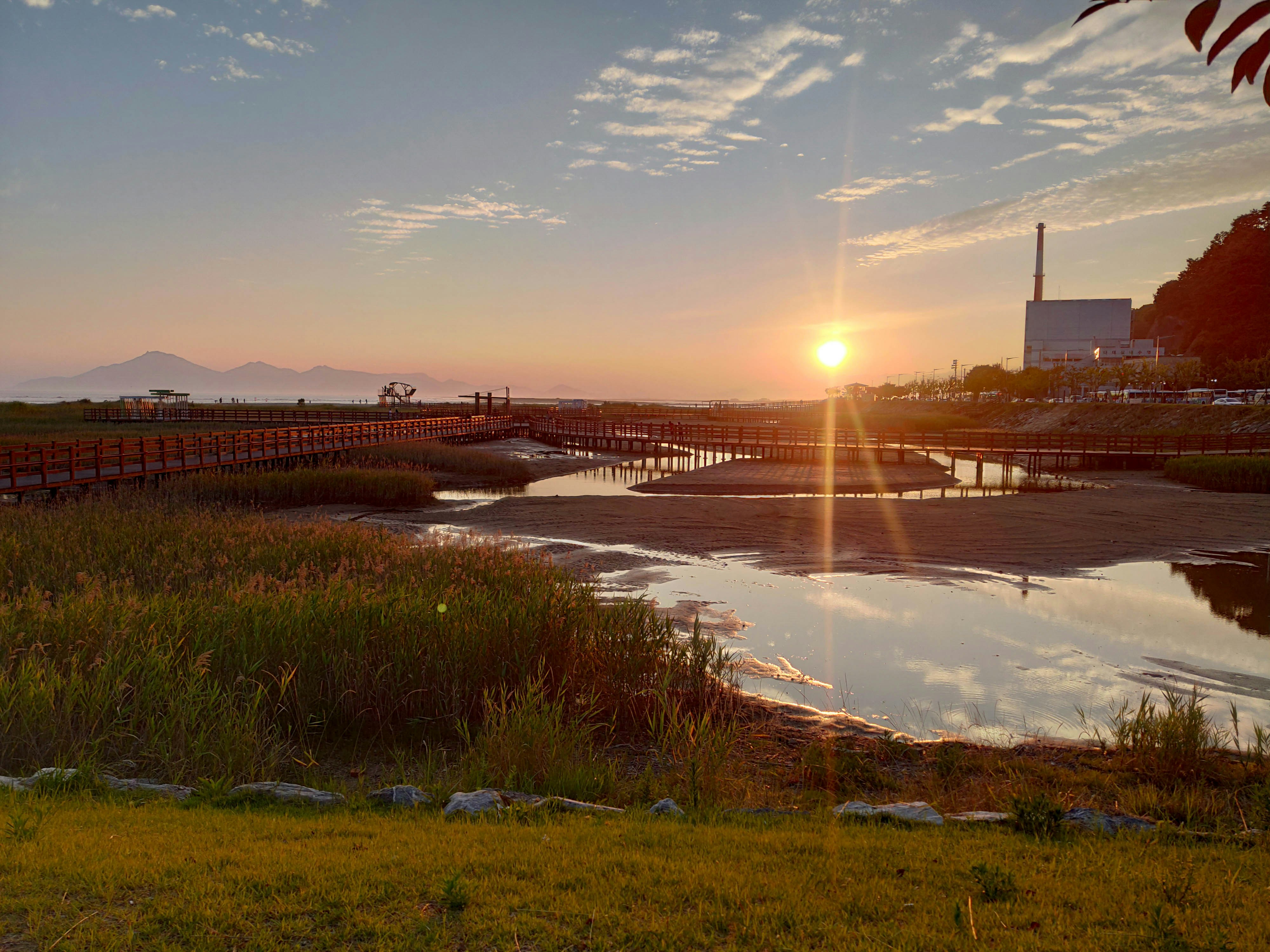 Wellfleet marsh and dunes at sunrise