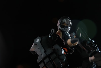 A sleek digital character mid-motion, showcasing smooth animation in a dark cinematic setting.