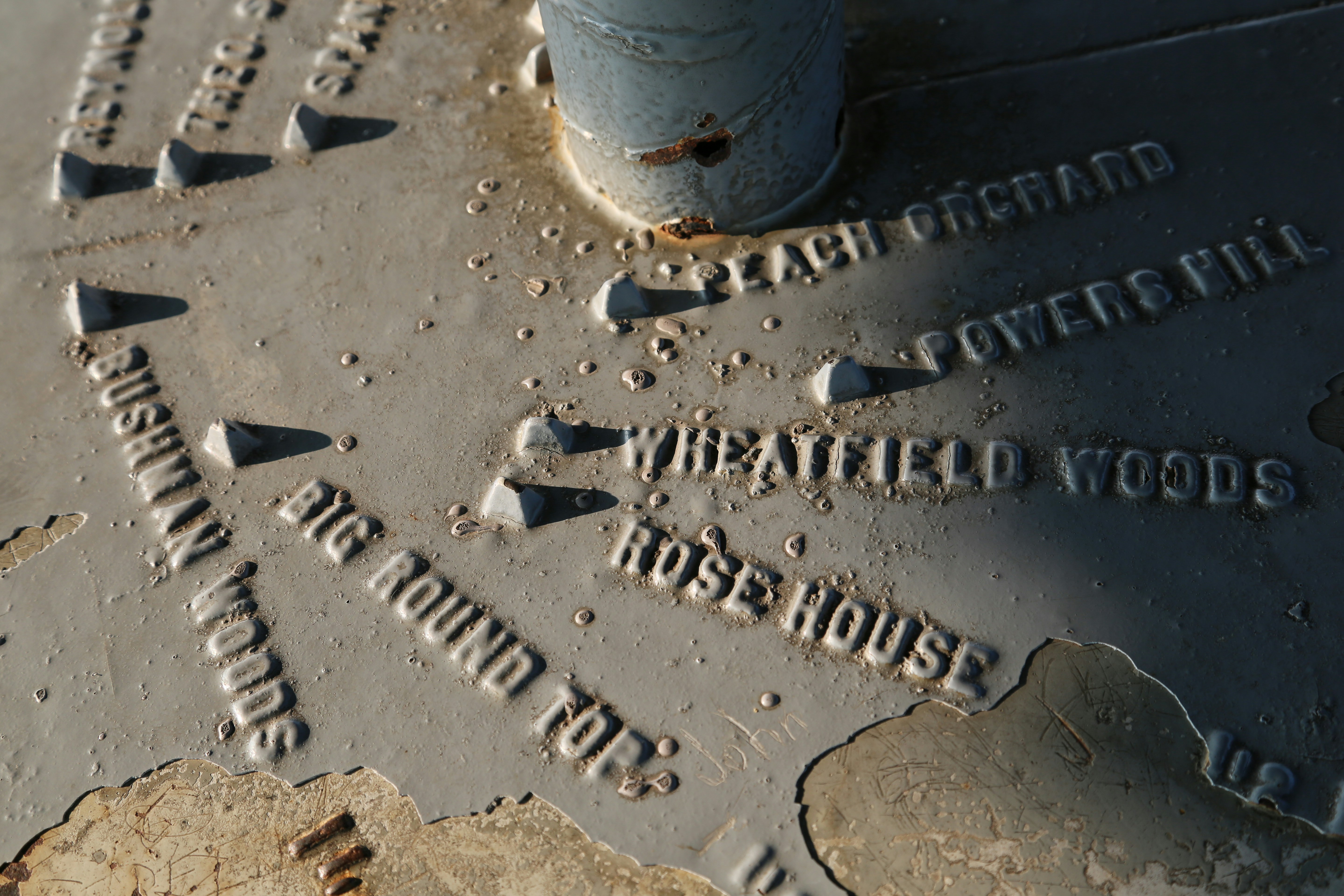 gray metal surface