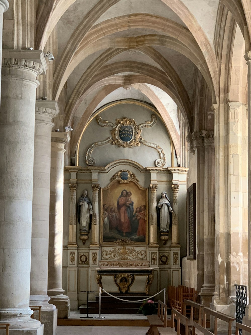 white and brown church interior