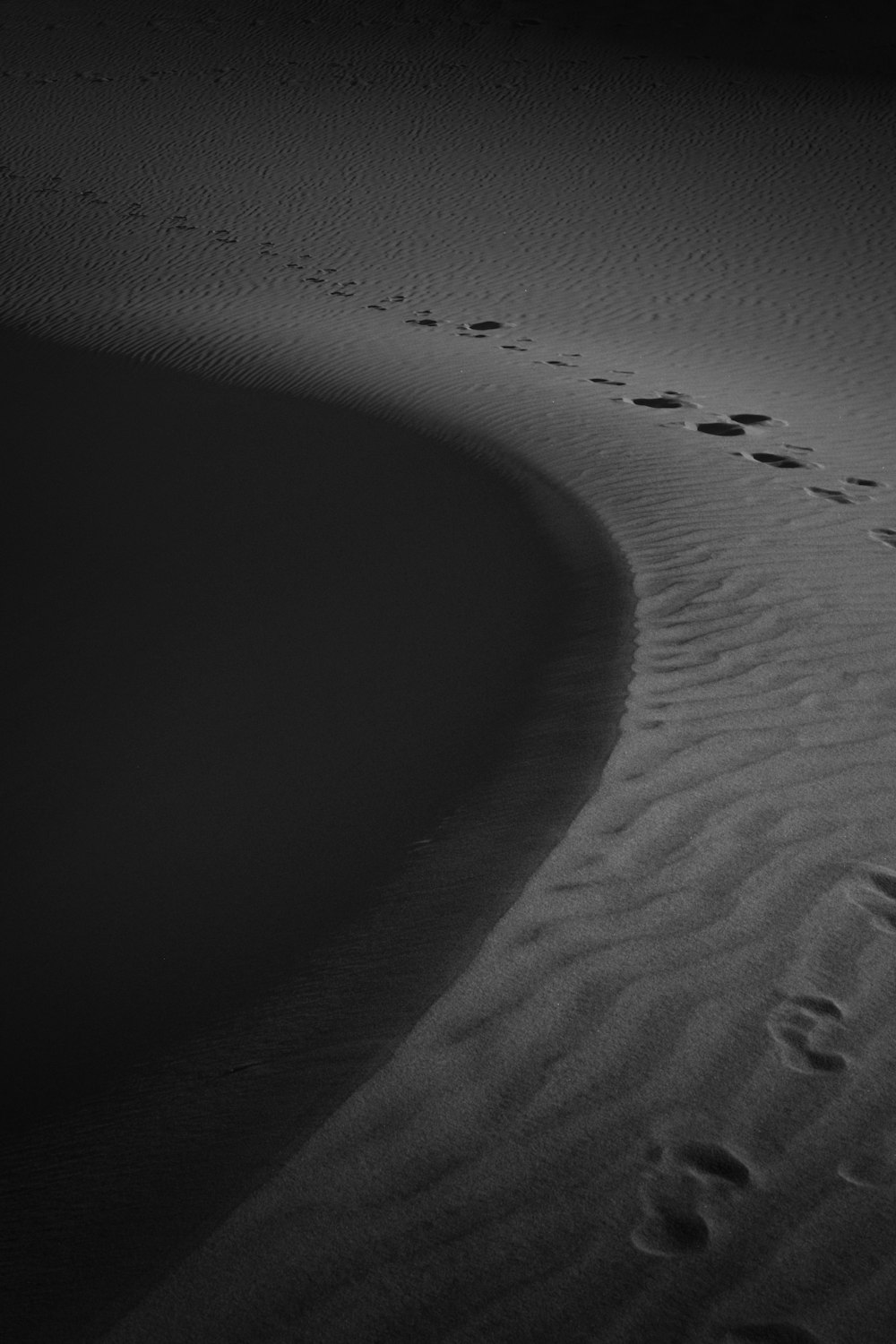 footprints on sand