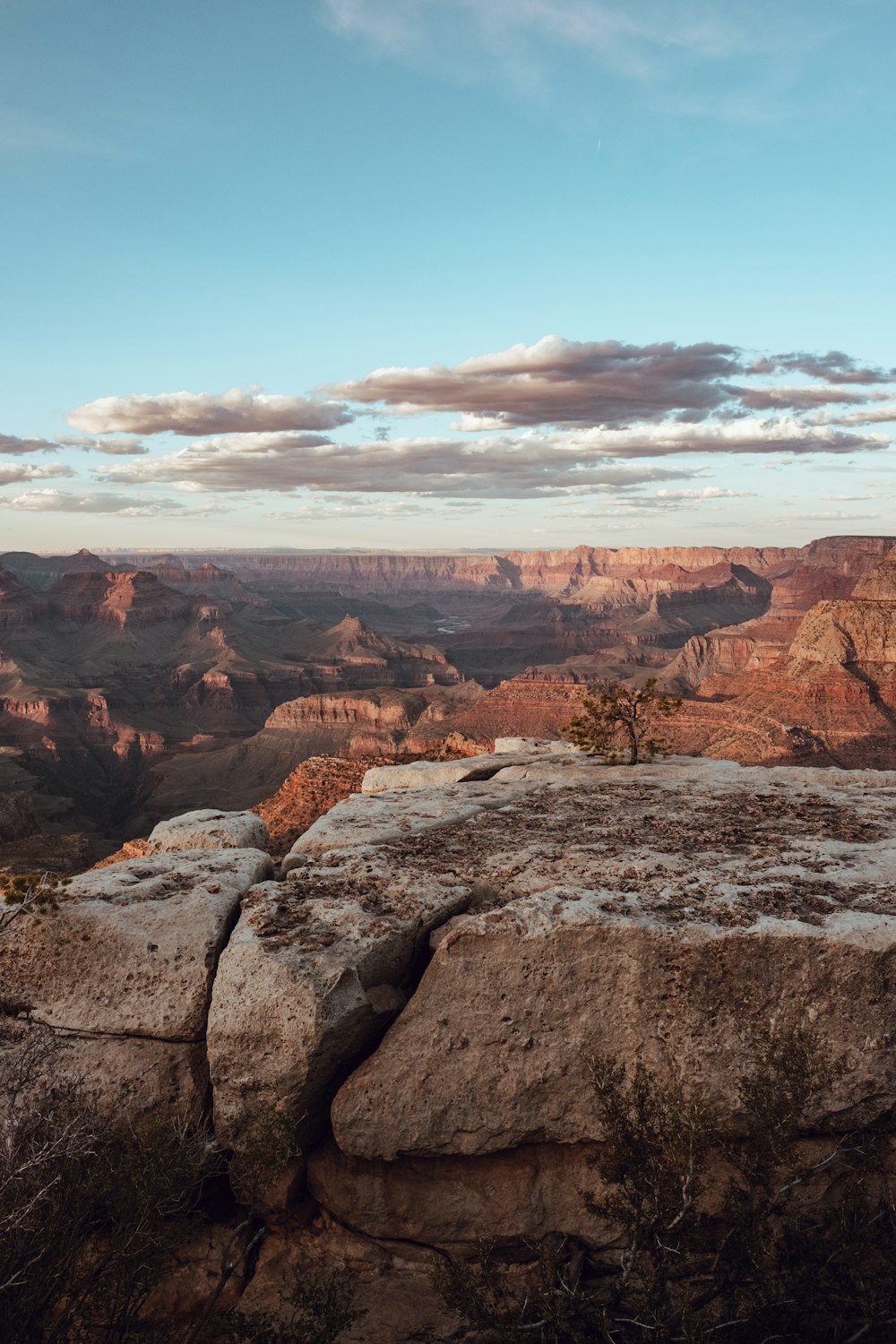 canyon under blue cloudy sky