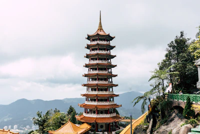 brown pagoda house