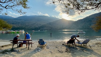 A serene image of a family enjoying their retirement.