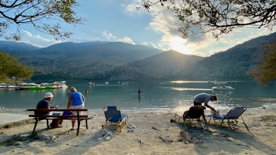 A serene image of a family enjoying their retirement.