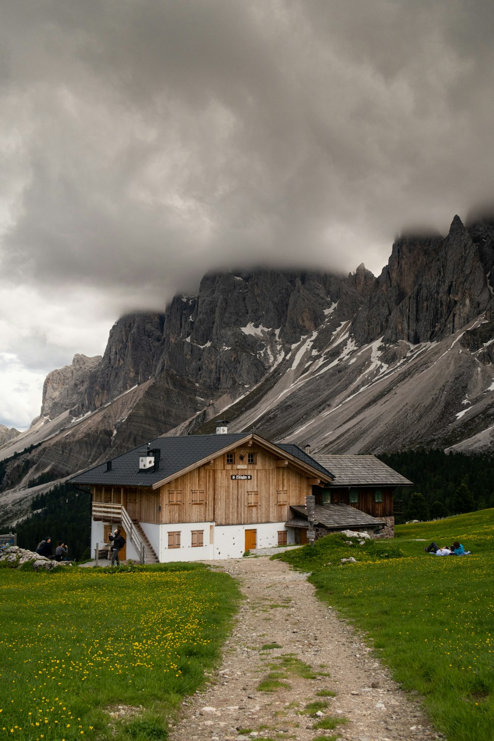 white and brown house