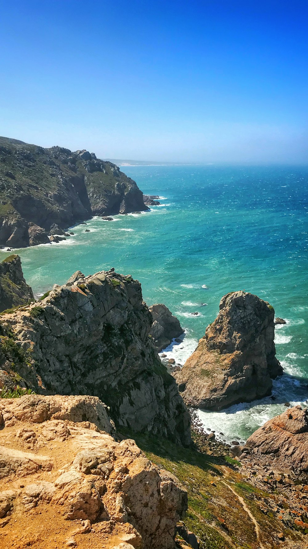 overlooking rock islet