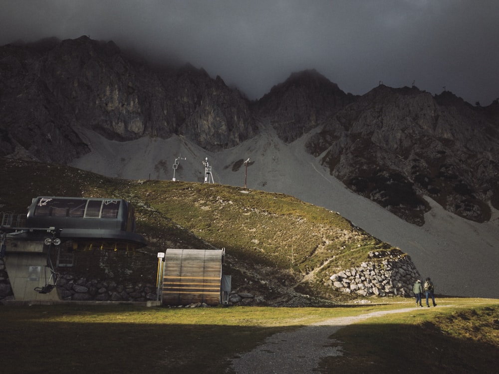 grey and green mountains