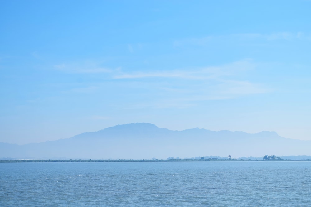 white and blue body of water