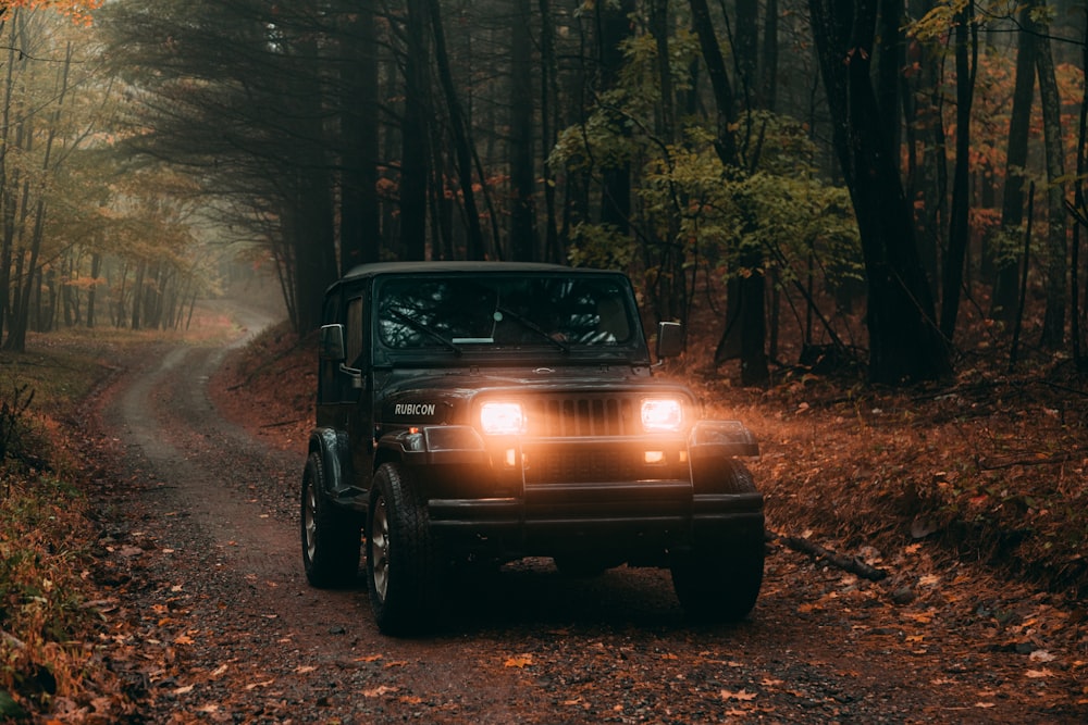 black and gray Jeep Wrangler