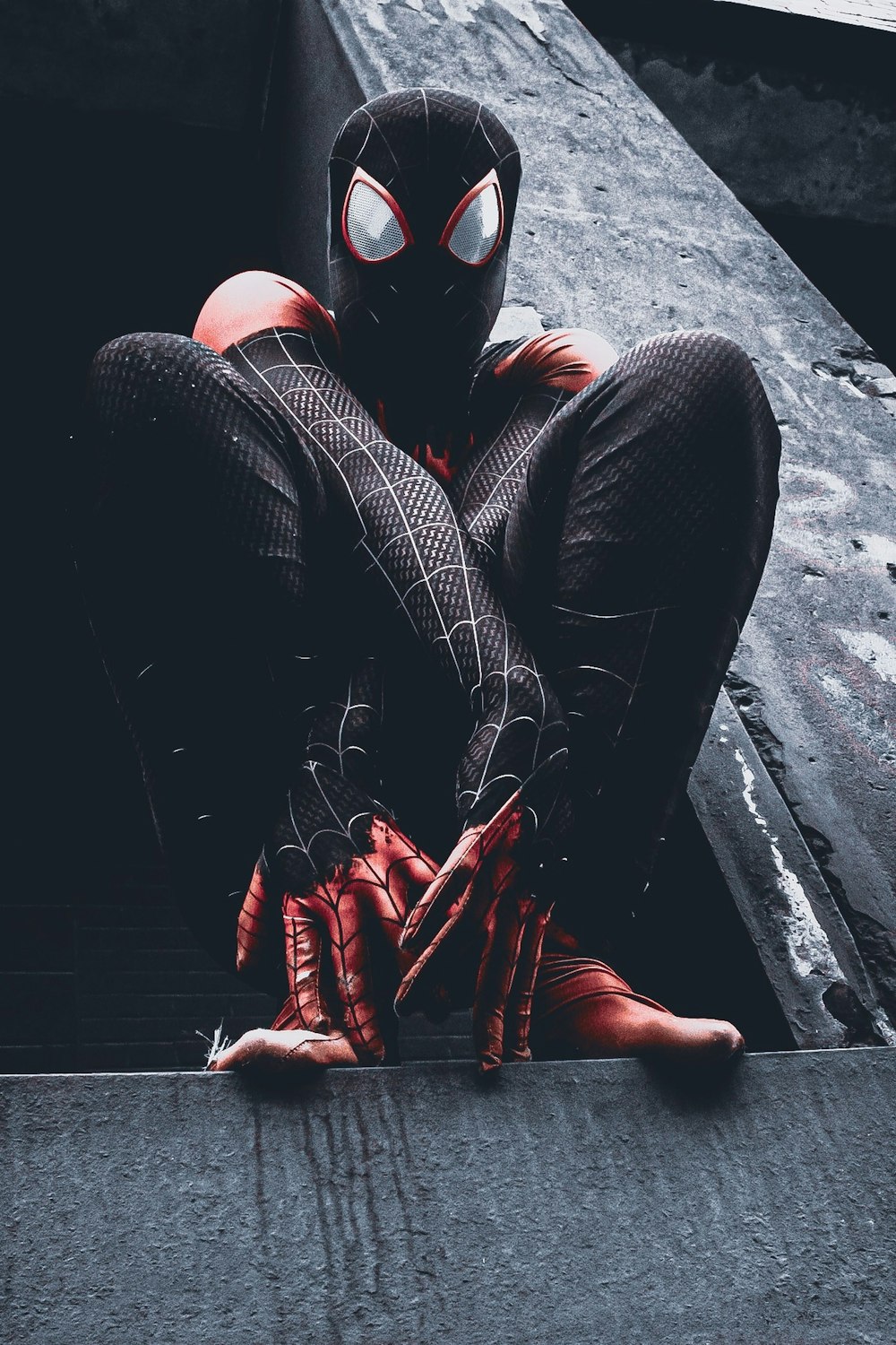 Person im Spider-Man-Kostüm