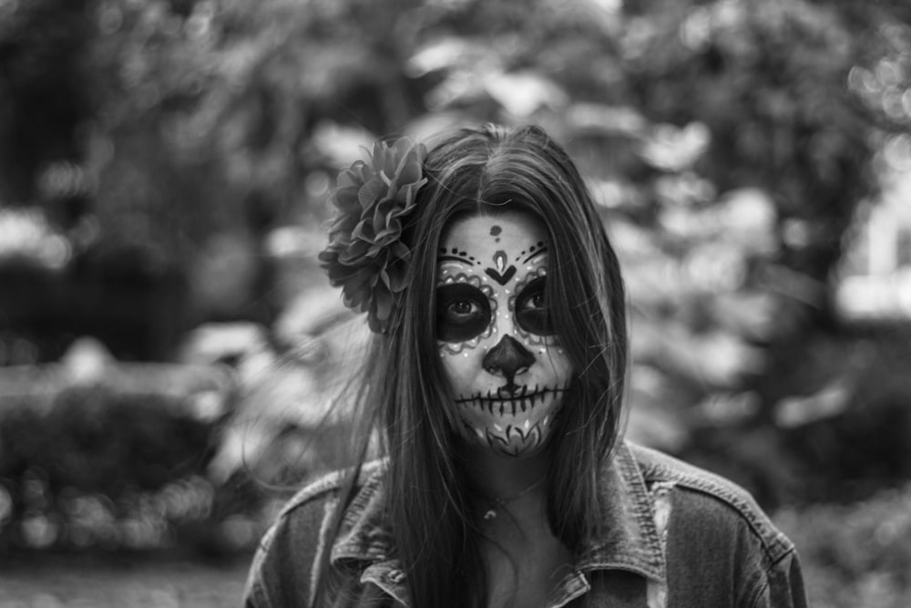 woman with face paint