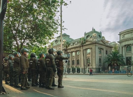 brown military suit in Santiago Chile