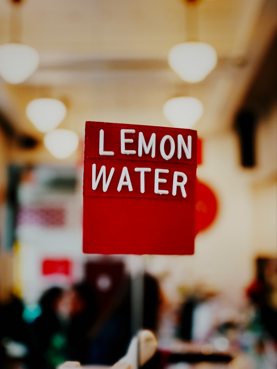 white lemon water signage