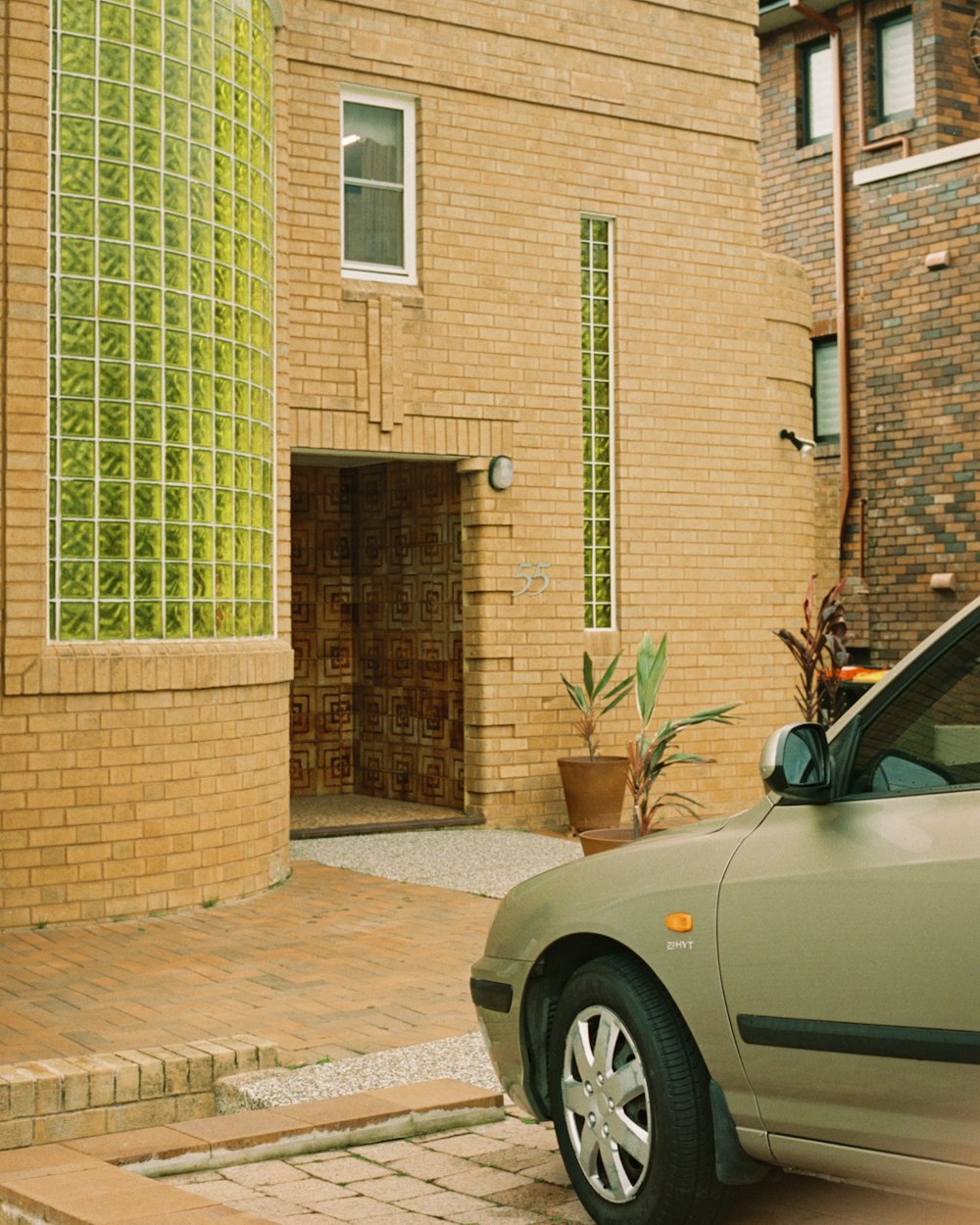 parked vehicle in front of house