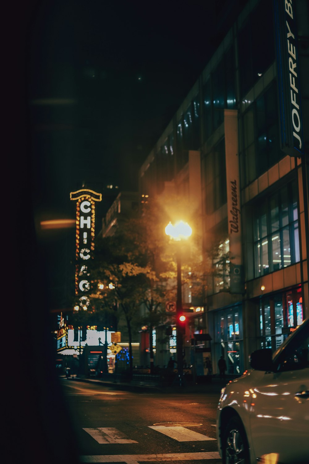 Chicago signage during night time