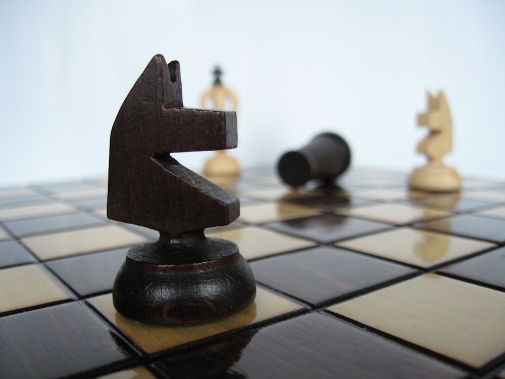 black horse chess piece