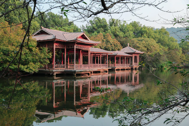 West Lake pavilion in Hangzhou