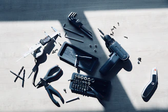 gray and black portable drill