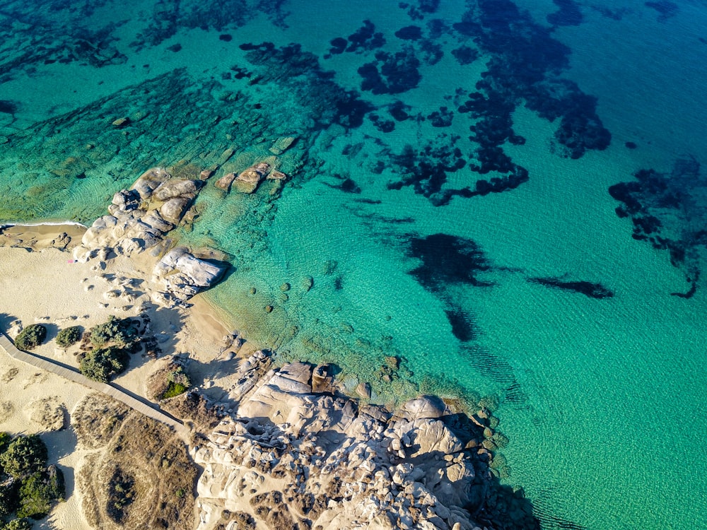 aerial view of ocean