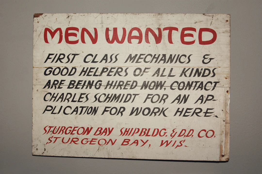 Help wanted sign