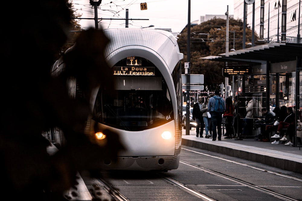 white subway train during daytime