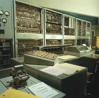 classic gray computer components on desk
