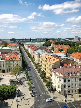 aerial photography of buildings
