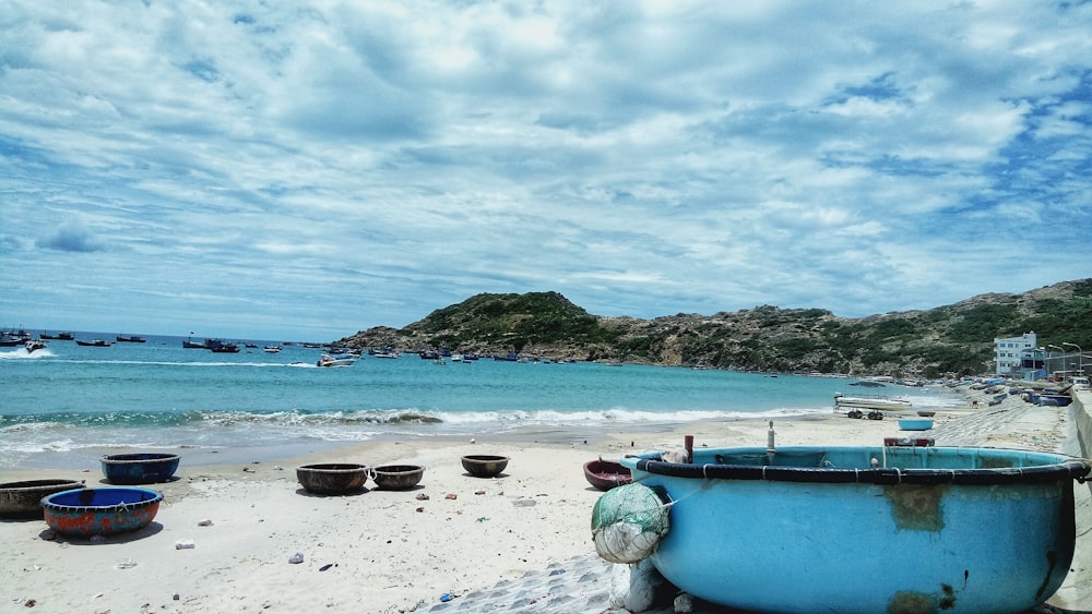 basins on seashore