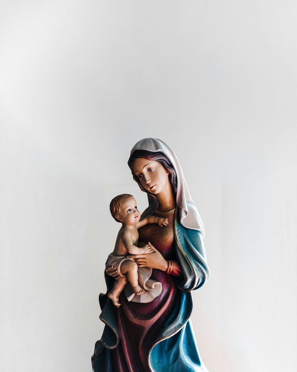 Mother Mary and child figurine