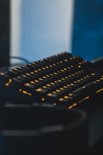 shallow focus photo of black computer keyboard