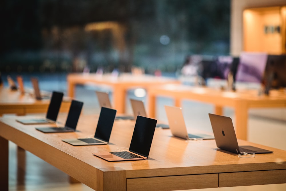 MacBooks on desk