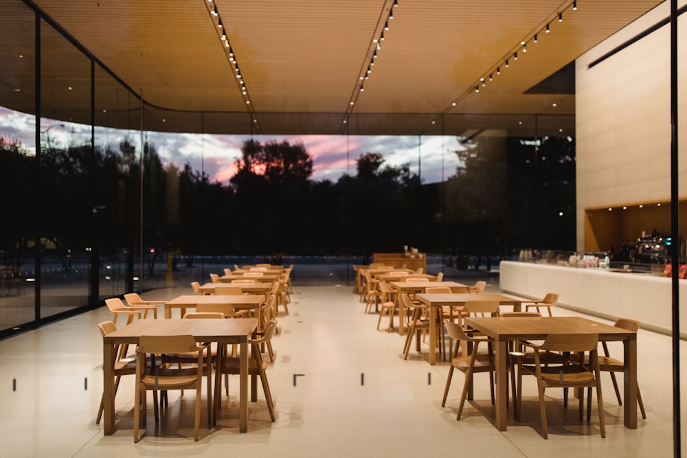 dining area inside building with no people