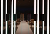 Showroom showcasing a variety of mobile phones for wholesale.