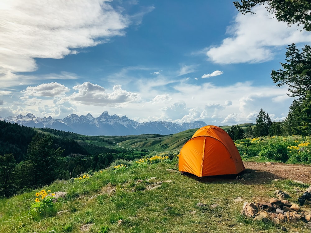 orange outdoor tent