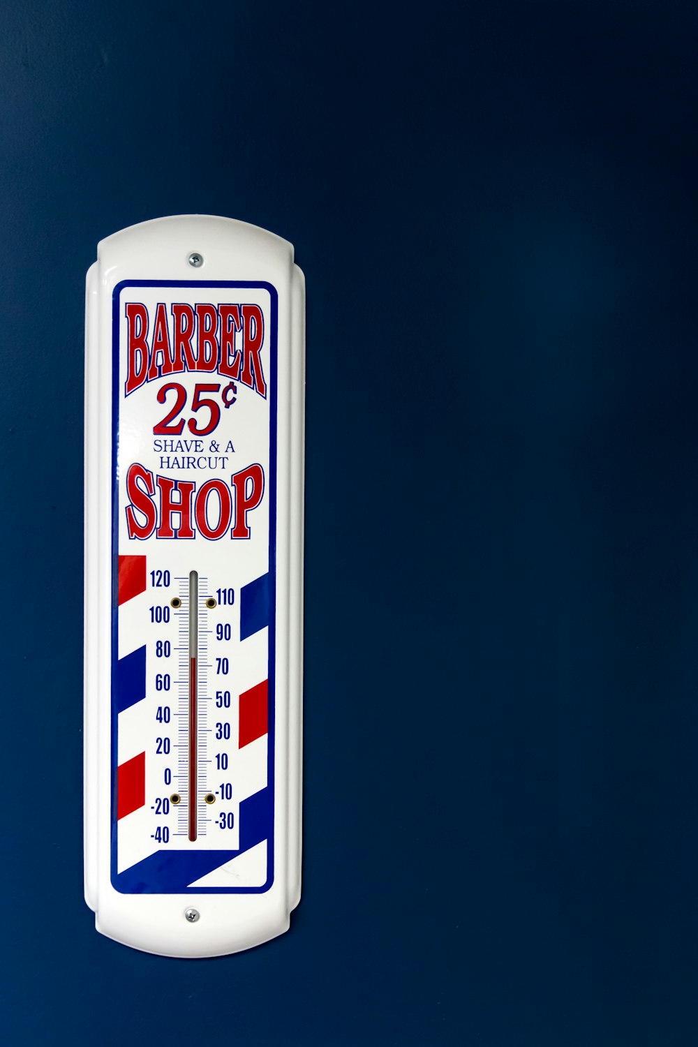 Barber shop thermometer