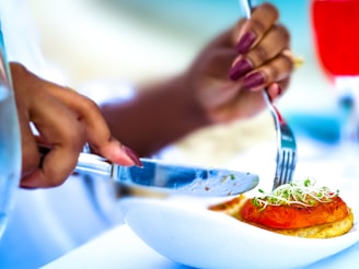 person eating food