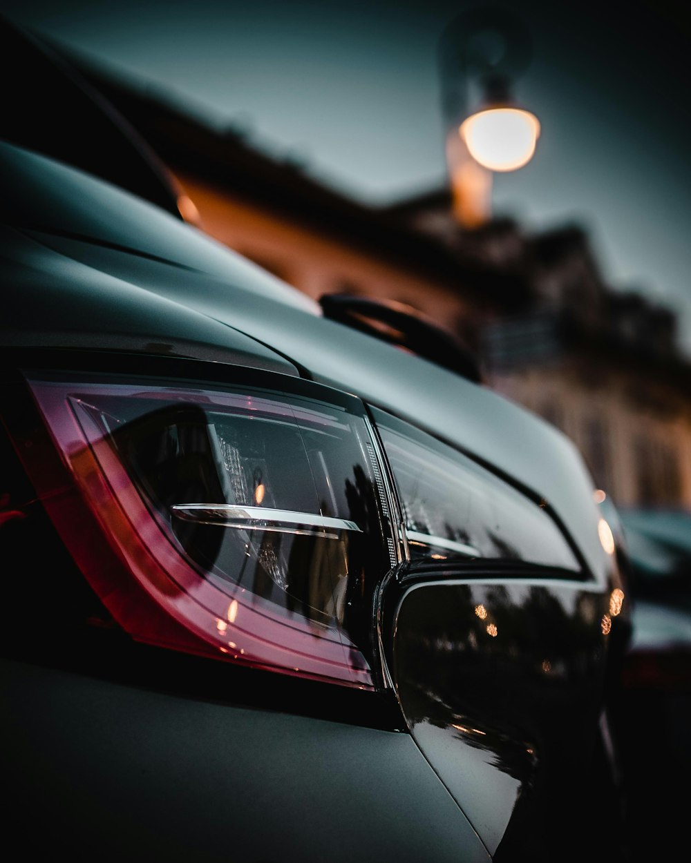 black and white car hood