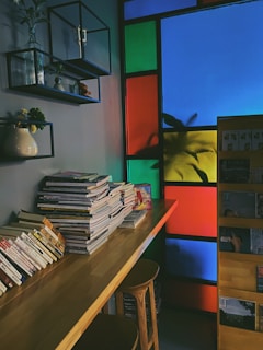 brown wooden cabinet with shelf