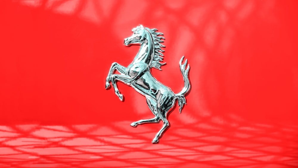 silver horse emblem