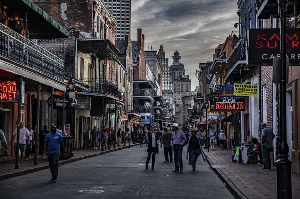 people walking on road in New Orleans
