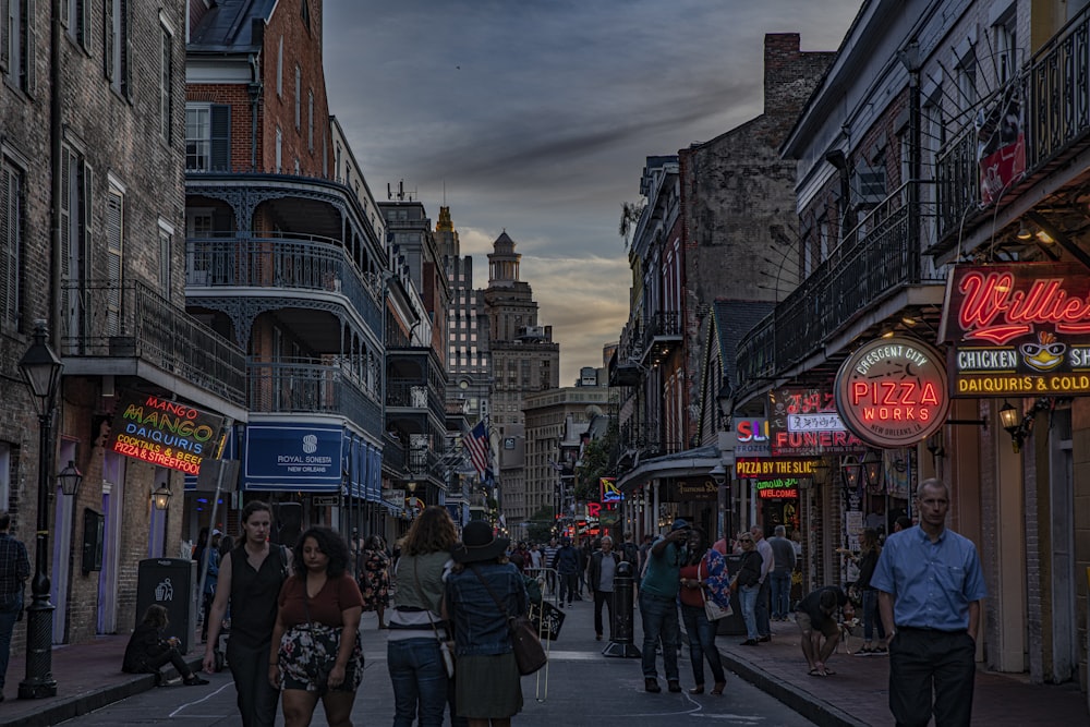 people walking on the street