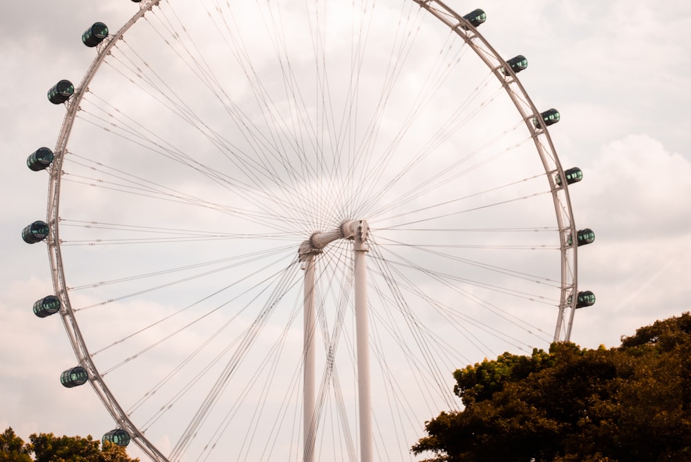 white ferris wheel at daytime