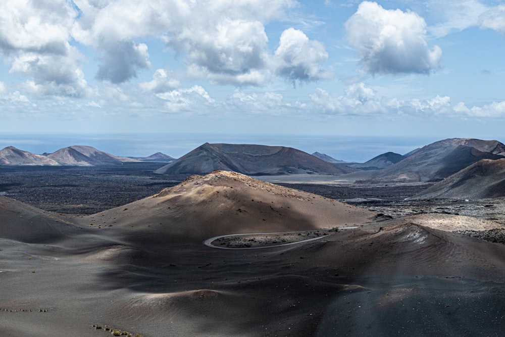 aerial photo of mountains