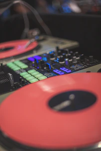 close view of DJ controller